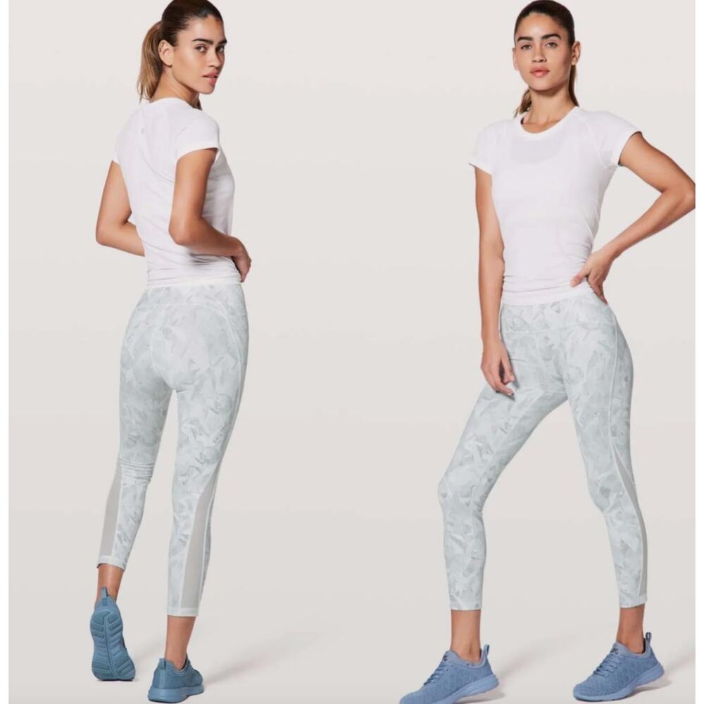 Lululemon Train Times 7/8 Pant *25" Jasmine White Multi / White Size 6